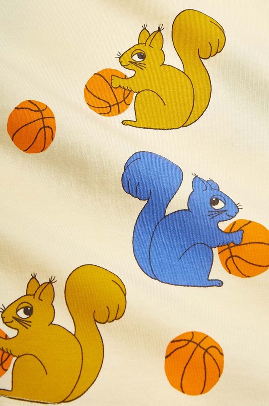 Chłopiec Mini Rodini longsleeve bawełniany dziecięcy Squirrel 2422015723 żółty