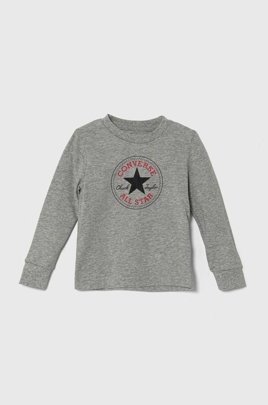 Converse longsleeve din bumbac print gri 866243