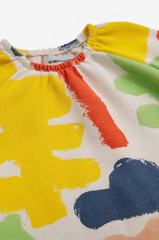 Bobo Choses longsleeve bawełniany niemowlęcy multicolor 124AB027