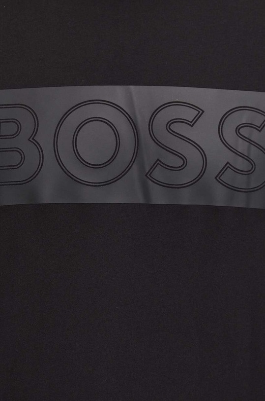 BOSS Green longsleeve bawełniany 50506345 czarny