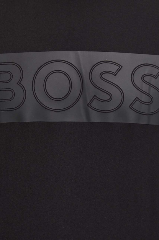 BOSS Green longsleeve bawełniany 50506345 czarny