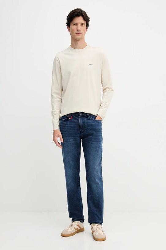 BOSS Green longsleeve 50506365 bej AW25
