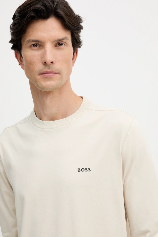 Лонгслив BOSS Green бежевый 50506365