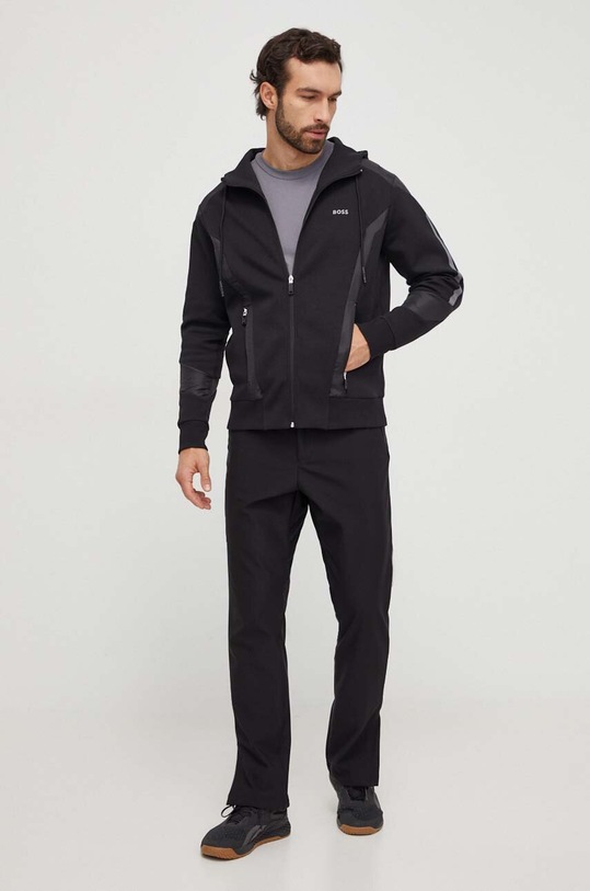 Tričko s dlouhým rukávem Boss Green 50506365 šedá AW25