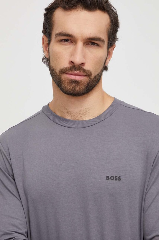 Tričko s dlouhým rukávem Boss Green šedá 50506365