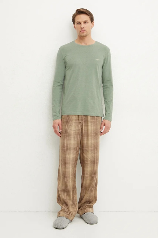 BOSS longsleeve 50515389 zielony SS25