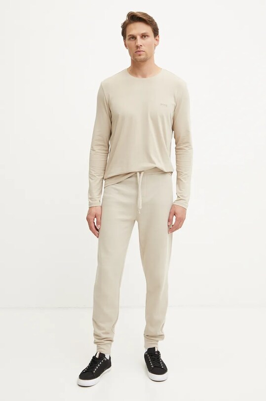 BOSS longsleeve 50515389 beżowy NC24