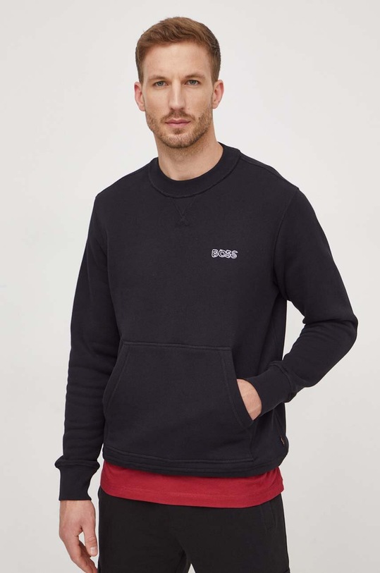 BOSS Orange hanorac de bumbac negru 50510368