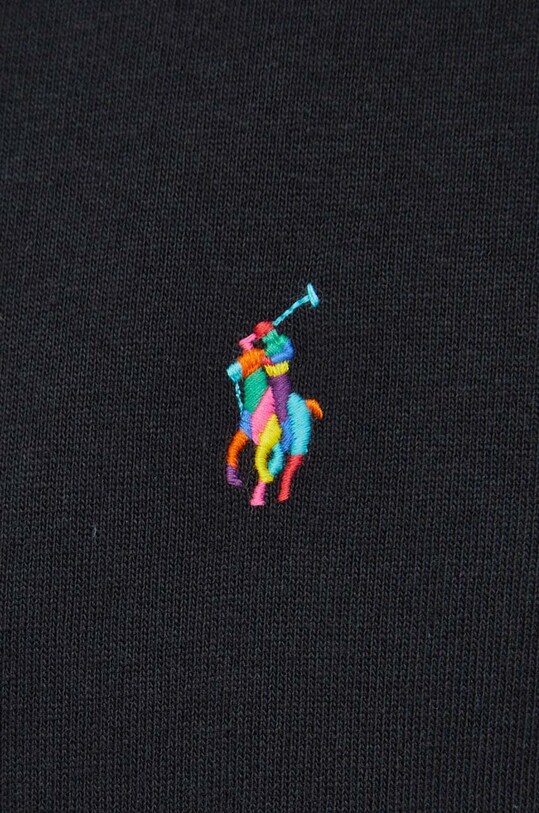 Βαμβακερή μπλούζα με μακριά μανίκια Polo Ralph Lauren 710926612 μαύρο