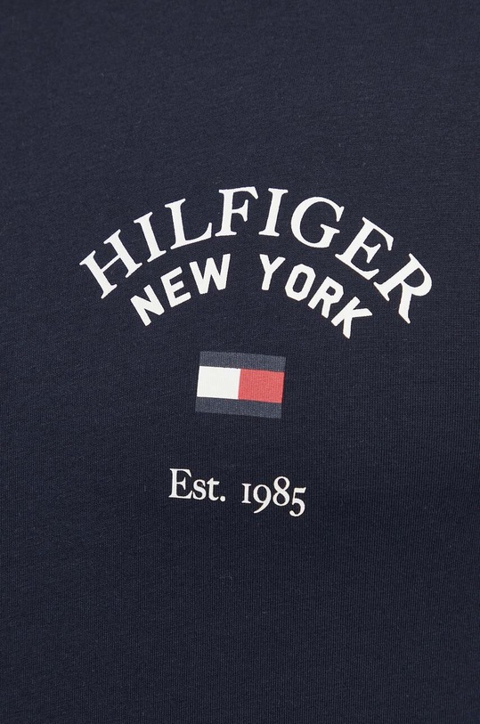 Памучна блуза с дълги ръкави Tommy Hilfiger тъмносин MW0MW34252