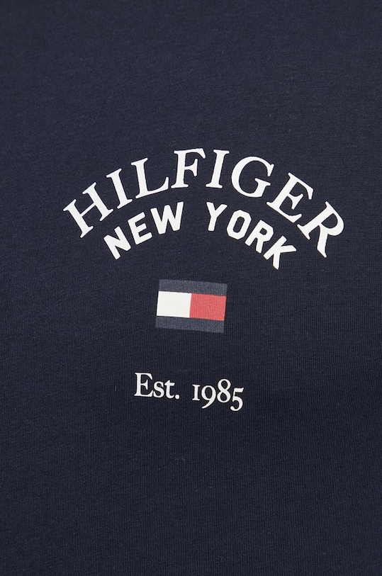 Памучна блуза с дълги ръкави Tommy Hilfiger тъмносин MW0MW34252