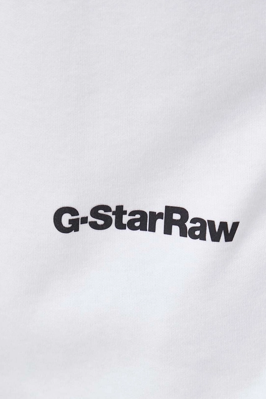 G-Star Raw longsleeve bawełniany D23879.C812 biały