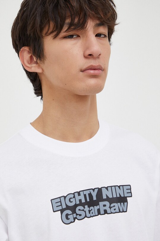 G-Star longsleeve din bumbac alb D23886.C336