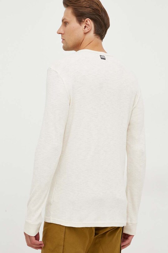 Oblečenie Bavlnené tričko s dlhým rukávom G-Star Raw D23458.D263 béžová