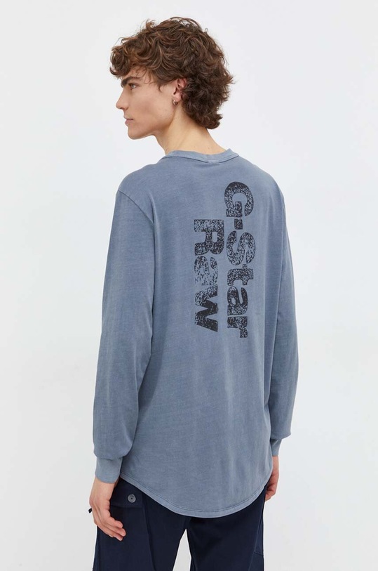 Oblečenie Bavlnené tričko s dlhým rukávom G-Star D24668.2653 sivá