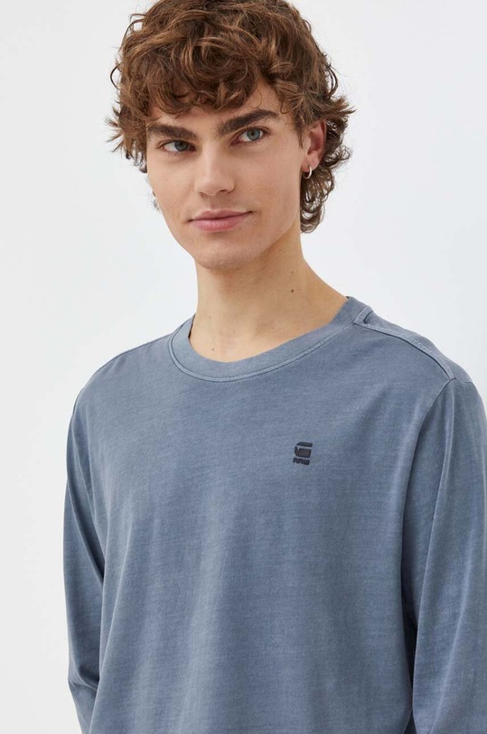 Bavlnené tričko s dlhým rukávom G-Star sivá D24668.2653