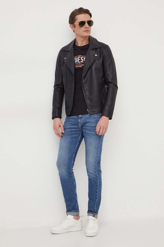 Tričko s dlouhým rukávem Guess M4RI34.J1314 černá SS24