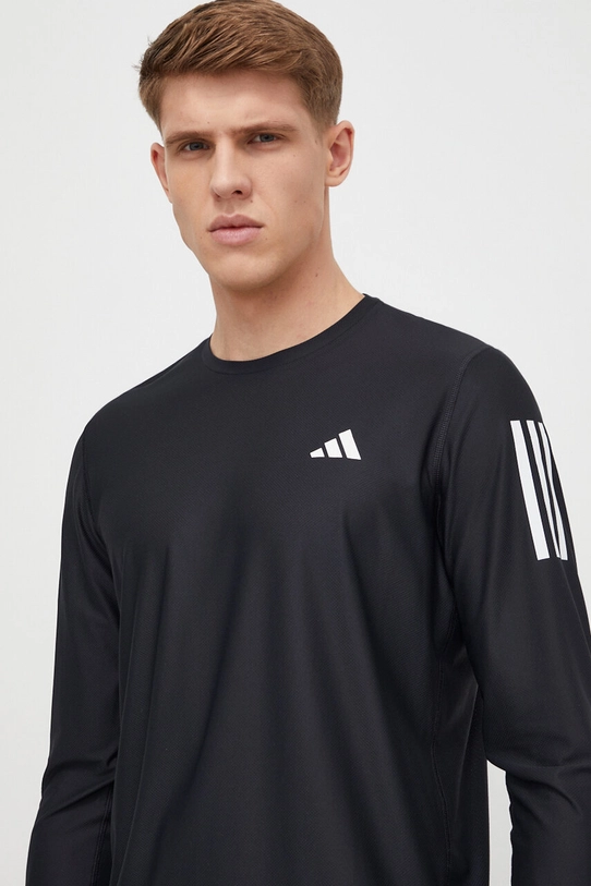 adidas Performance longsleeve pentru alergare Own the Run print negru IN1486