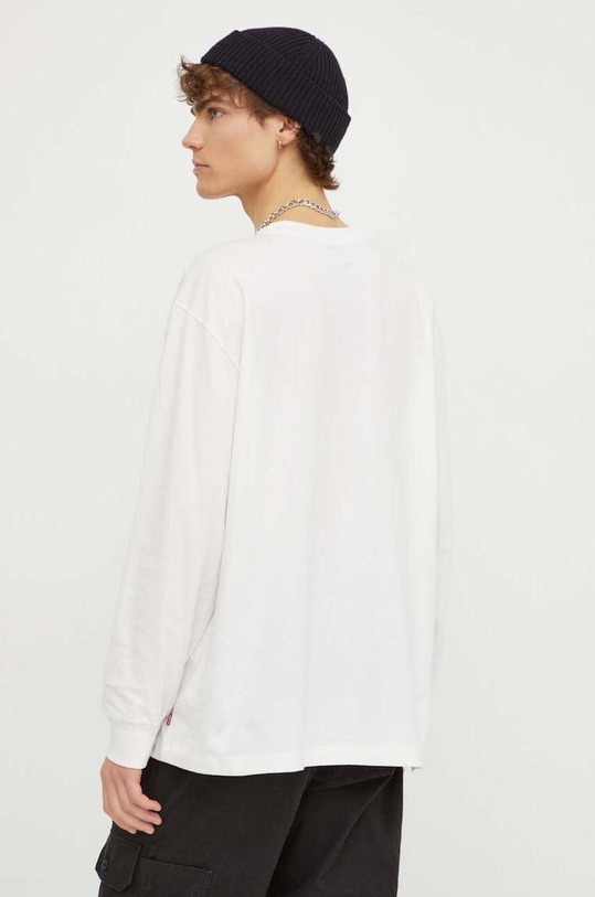 Oblečenie Bavlnené tričko s dlhým rukávom Levi's A6145 biela