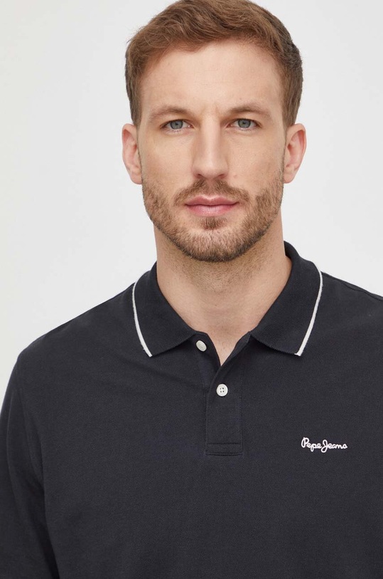 Pepe Jeans longsleeve bawełniany HANS LS czarny PM542102