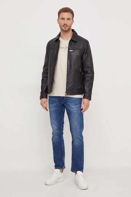 Pepe Jeans tricou din bumbac Eggo PM508209 bej SS25