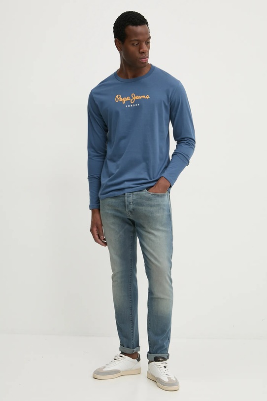 Bavlněné tričko Pepe Jeans Eggo PM508209 modrá SS25