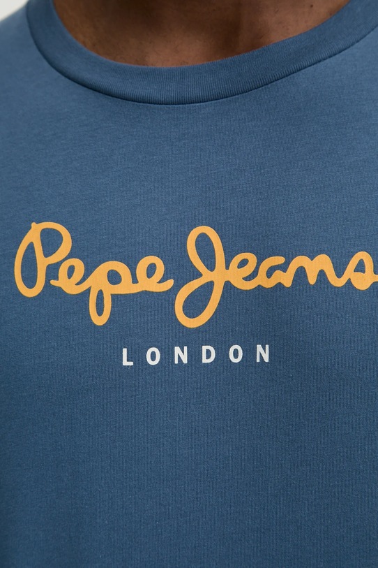 Bavlněné tričko Pepe Jeans Eggo PM508209 modrá