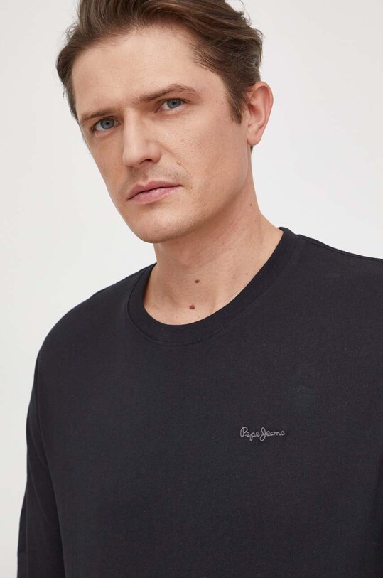 Pepe Jeans longsleeve bawełniany CONNOR LONG. czarny PM509219
