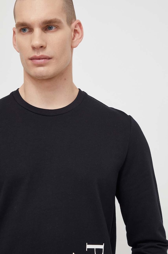 Pyžamové tričko s dlhým rukávom Polo Ralph Lauren čierna 714932514