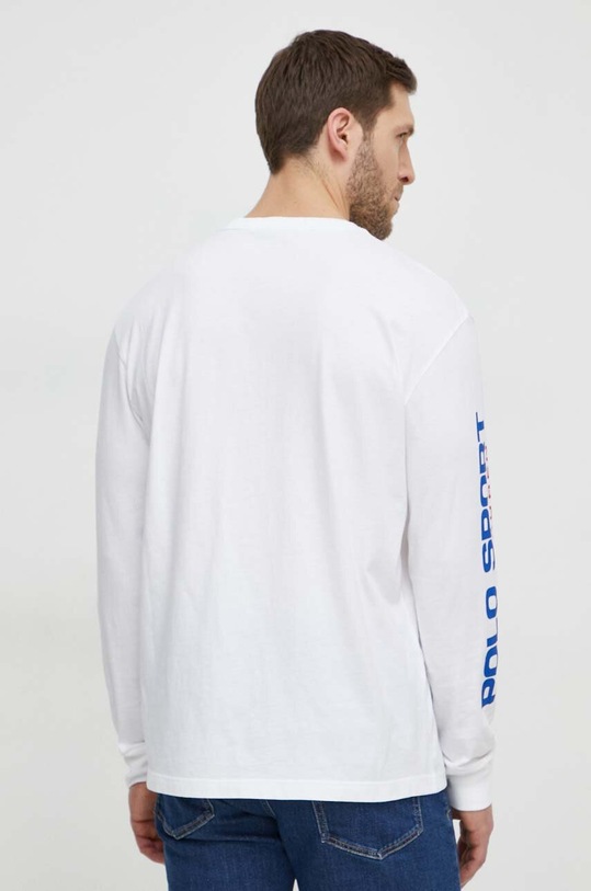 Oblečenie Bavlnené tričko s dlhým rukávom Polo Ralph Lauren 710814128 biela