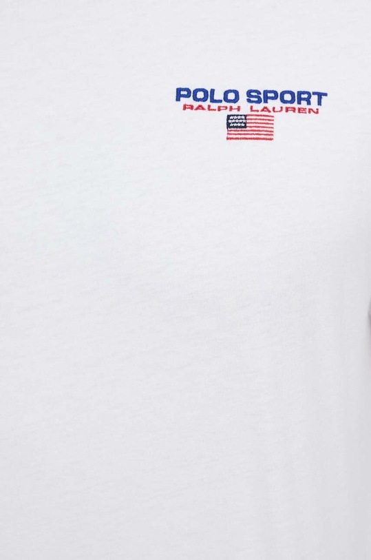 Bavlnené tričko s dlhým rukávom Polo Ralph Lauren 710814128 biela