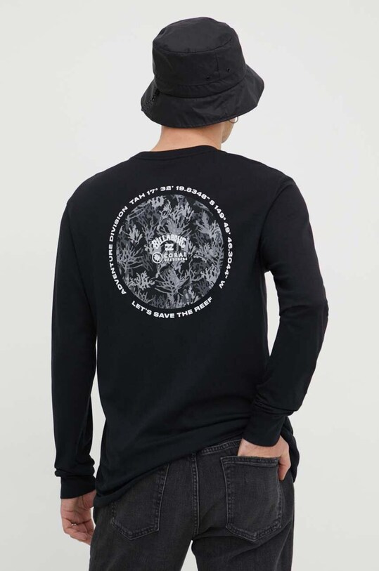 Одяг Бавовняний лонгслів Billabong BILLABONG X CORAL GARDENERS ABYZT02338 чорний