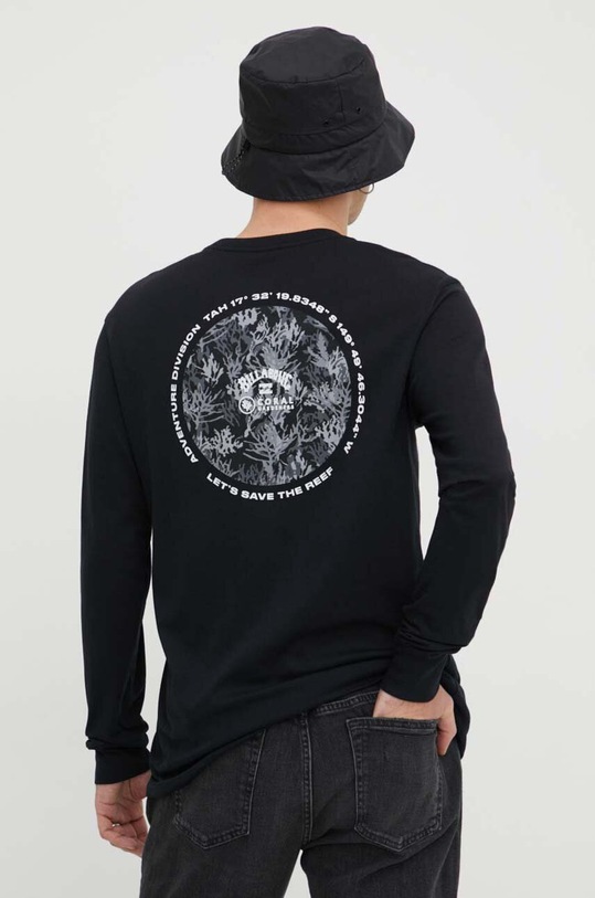 Odzież Billabong longsleeve bawełniany BILLABONG X CORAL GARDENERS ABYZT02338 czarny