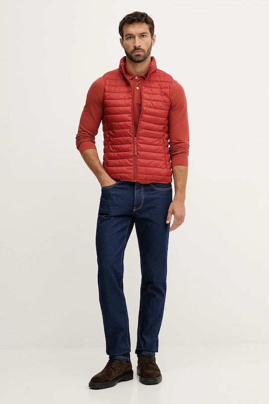 United Colors of Benetton longsleeve bawełniany 3089J3204 pomarańczowy AW25