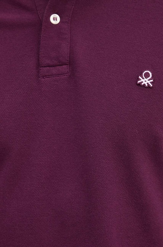 United Colors of Benetton longsleeve din bumbac 3089J3204 violet