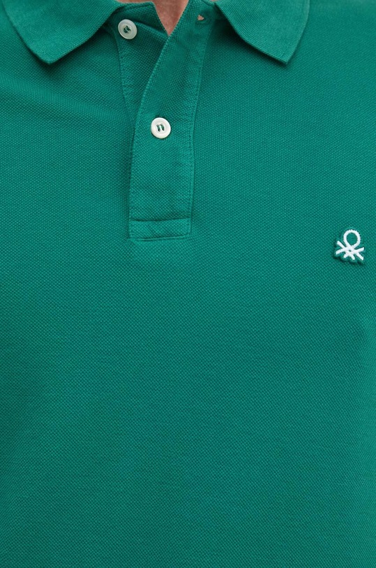 United Colors of Benetton longsleeve din bumbac 3089J3204 verde