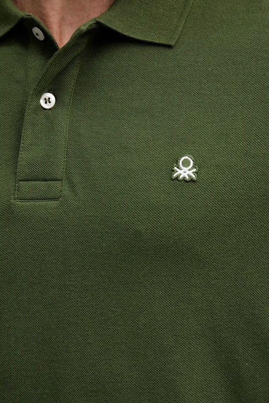 United Colors of Benetton longsleeve din bumbac 3089J3204 verde