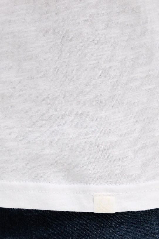 United Colors of Benetton longsleeve bawełniany 3JE1J19A9 biały