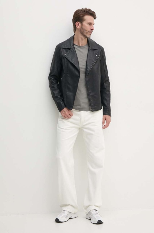 Bavlněné tričko s dlouhým rukávem United Colors of Benetton 3JE1J19A9 šedá AW25