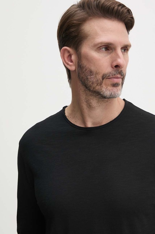 Хлопковый лонгслив United Colors of Benetton чёрный 3JE1J19A9