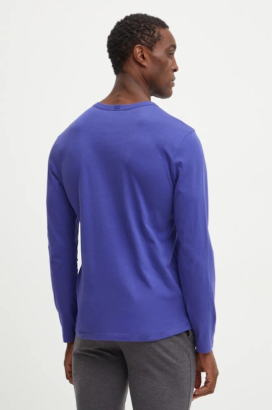 Бавовняний лонгслів лаунж United Colors of Benetton 30964M017 фіолетовий AW24