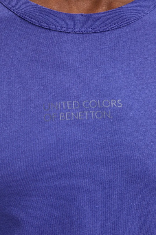 Bavlněný lounge s dlouhým rukávem United Colors of Benetton fialová 30964M017