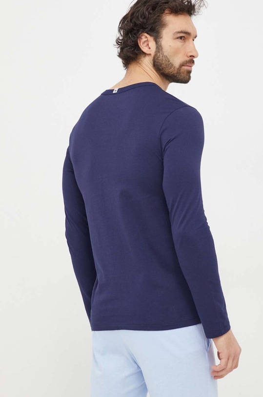 Odzież United Colors of Benetton longsleeve bawełniany lounge 30964M017 granatowy