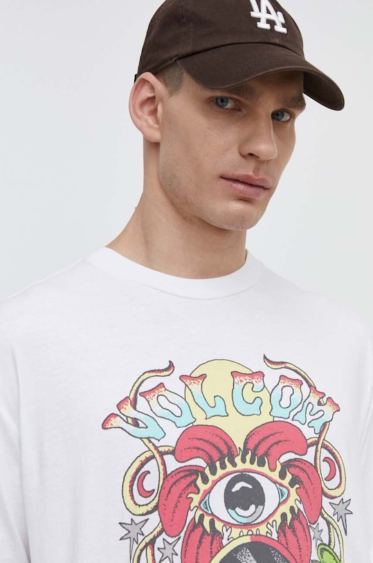 Odzież Volcom longsleeve bawełniany A3612406 biały