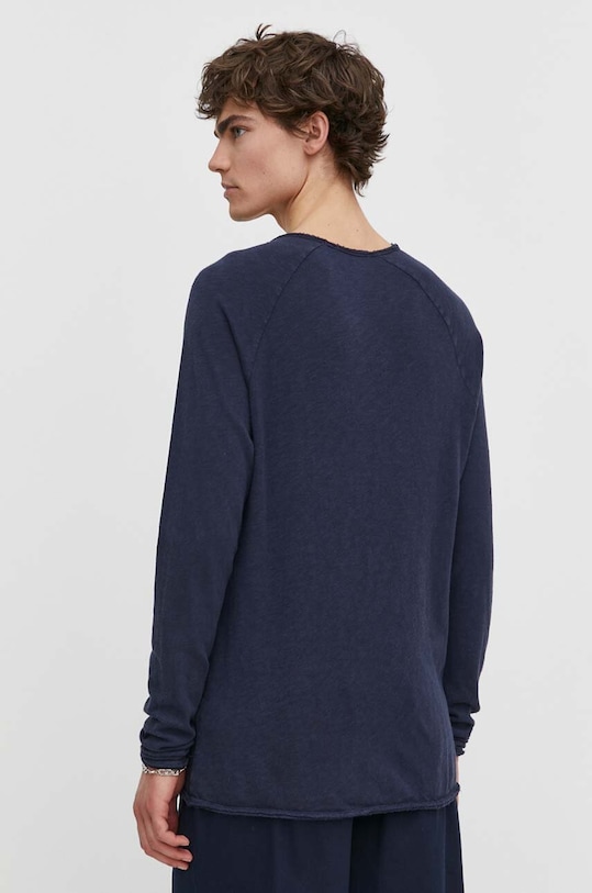 Одежда Хлопковый лонгслив American Vintage MSON24GE24 тёмно-синий