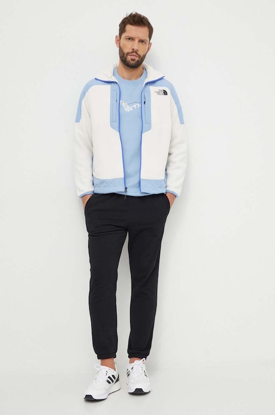 The North Face longsleeve bawełniany NF0A87F5QEO1 niebieski SS24