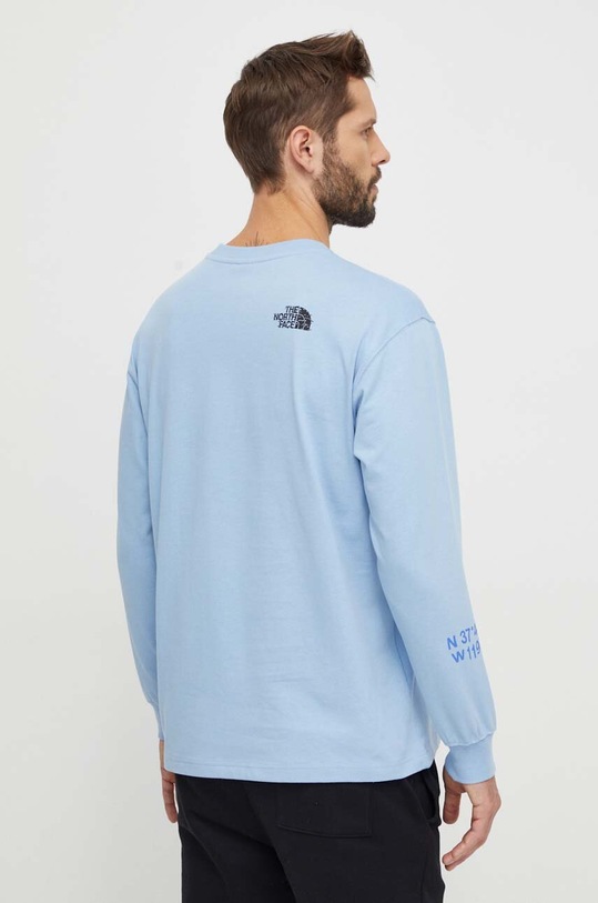 Odzież The North Face longsleeve bawełniany NF0A87F5QEO1 niebieski