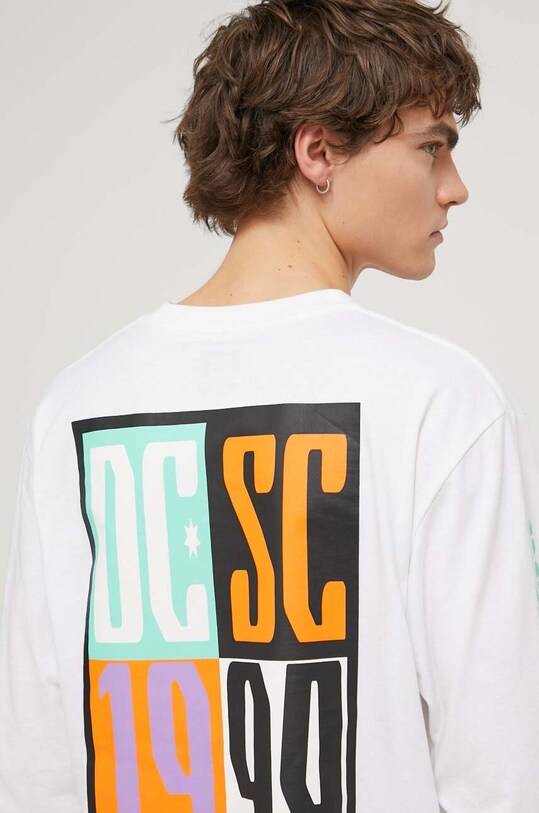 DC longsleeve bawełniany nadruk biały ADYZT05371