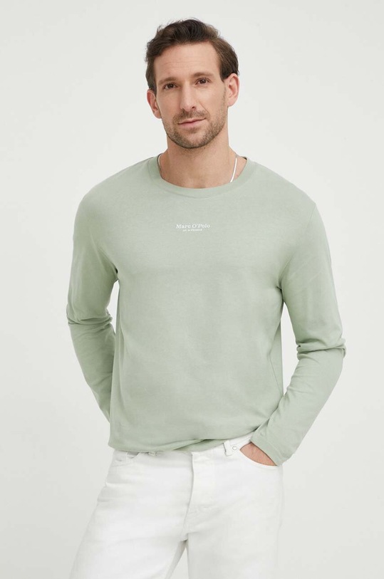 Marc O'Polo longsleeve bawełniany nadruk zielony 421201252020