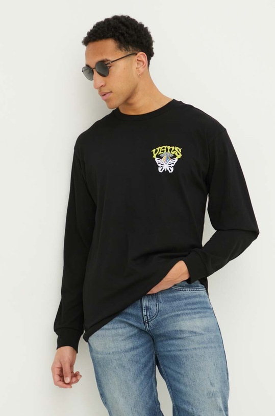 Vans longsleeve bawełniany VN000G4CBLK1 czarny SS24